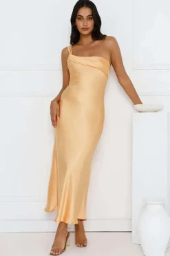 Robe de soirée longue à une épaule en satin