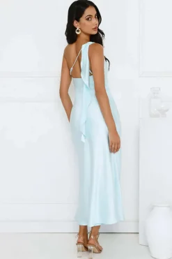 Robe de soirée longue à une épaule en satin
