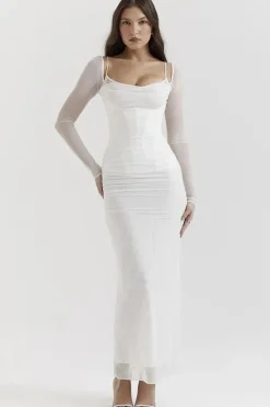 Robe de soirée manche longue