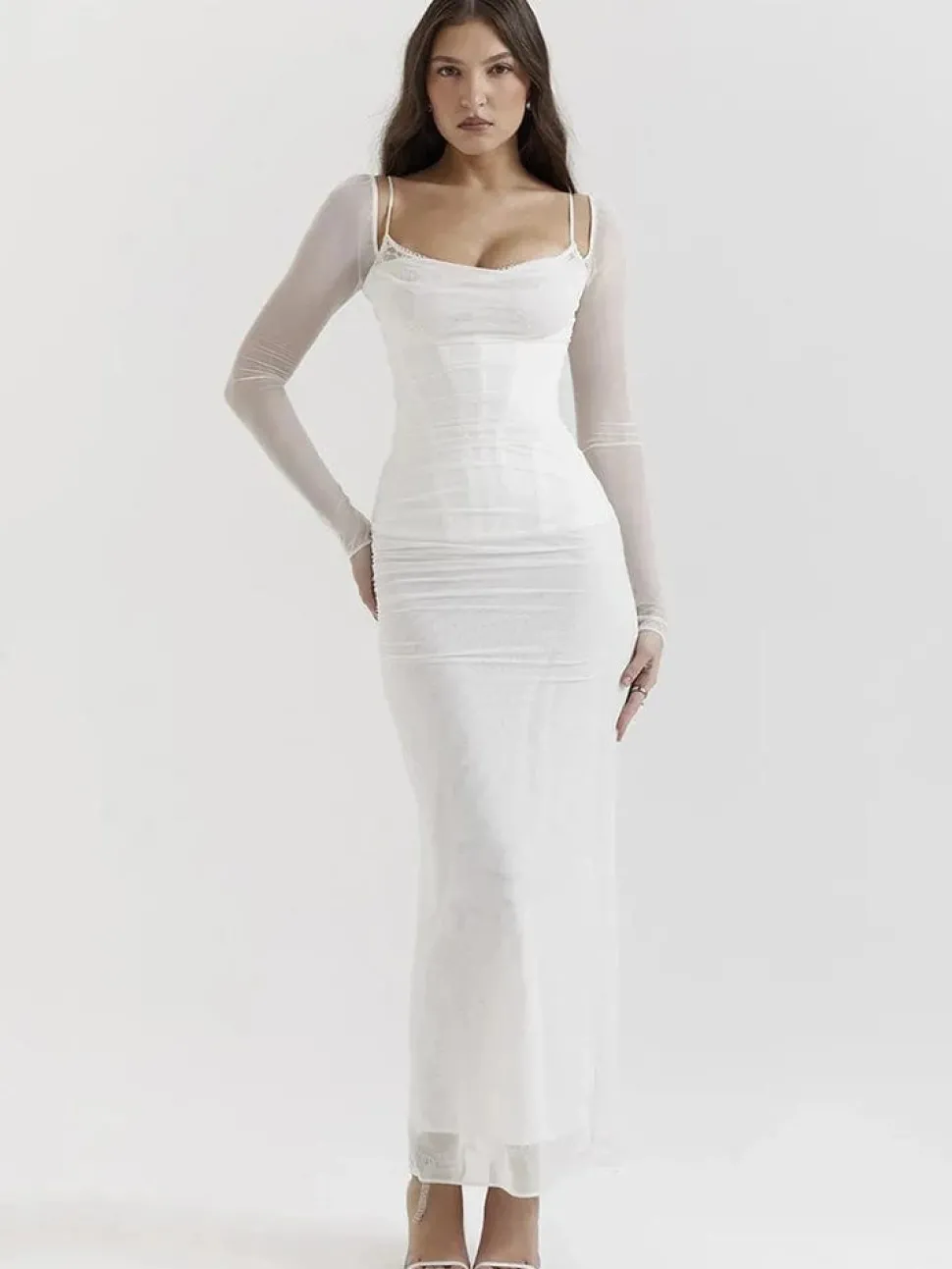 Robe de soirée manche longue