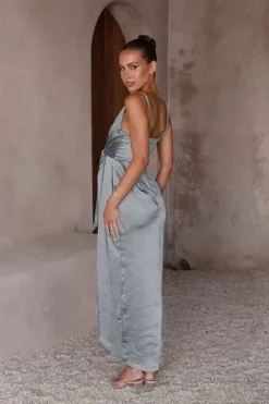 Robe de soirée mariage argentée