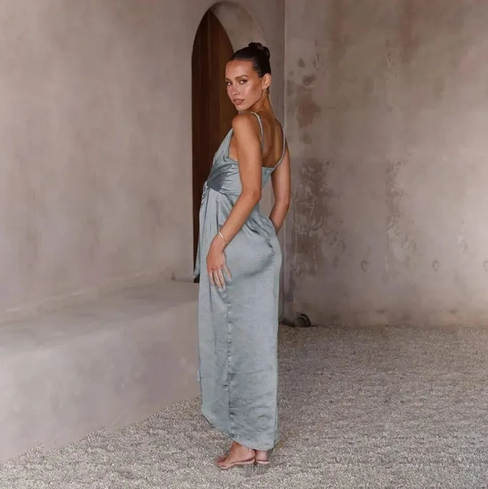 Robe de soirée mariage argentée