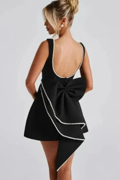 Robe de soirée mariage dos nu chic noire