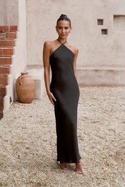 Robe de soirée mariage dos nu noire