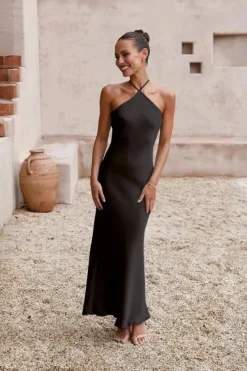 Robe de soirée mariage dos nu noire