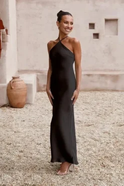 Robe de soirée mariage dos nu noire