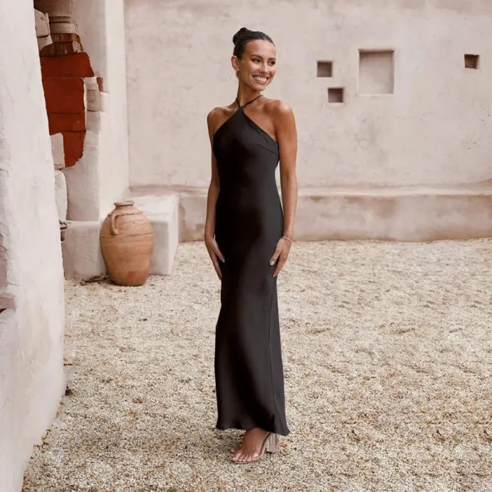 Robe de soirée mariage dos nu noire