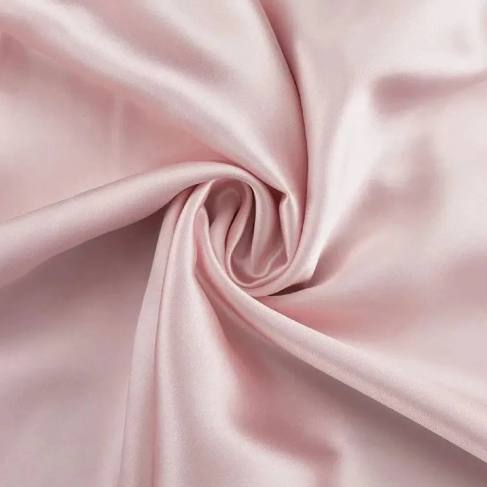 Robe de soirée mariage longue rose satinée