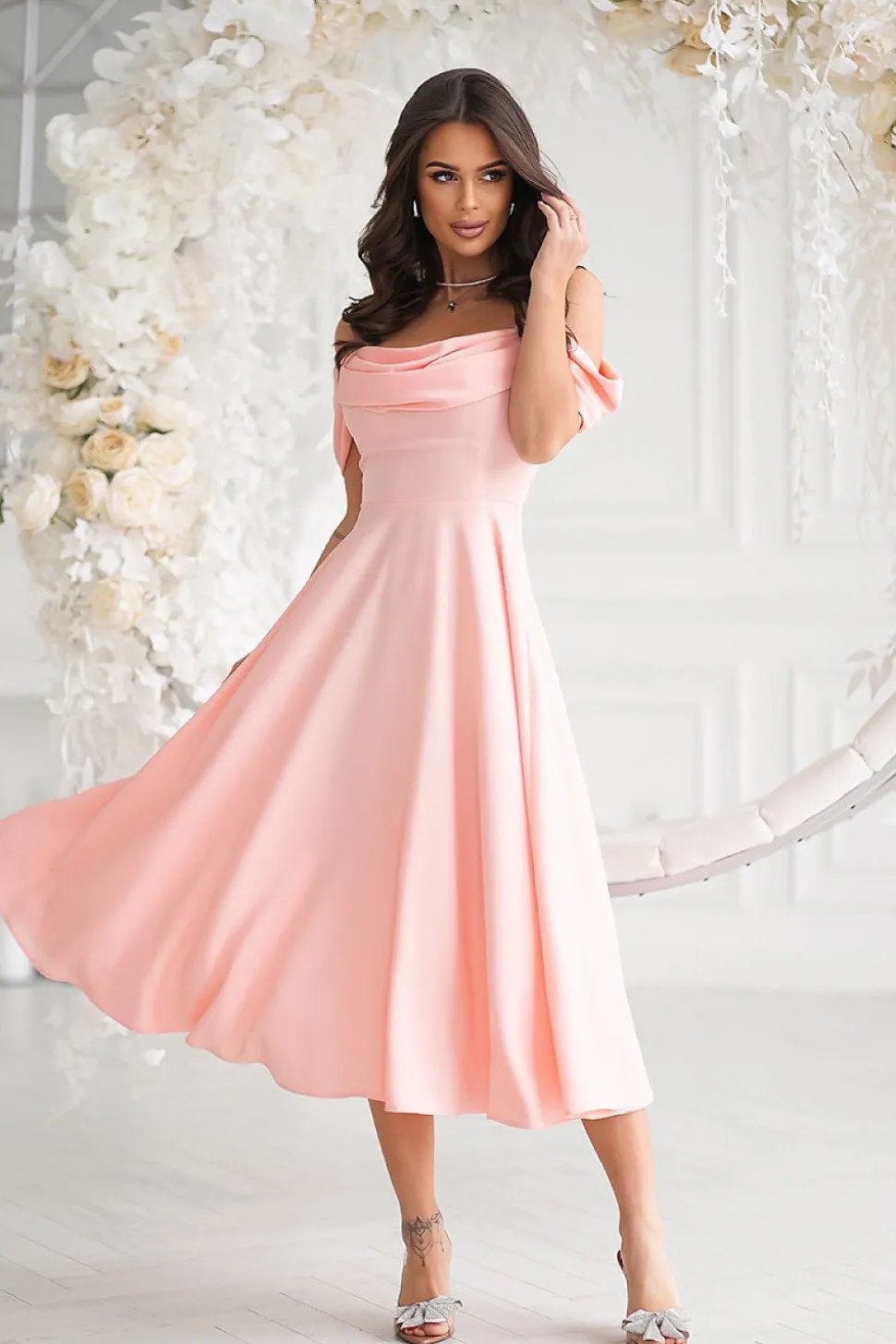 Robe de soirée mariage midi chic