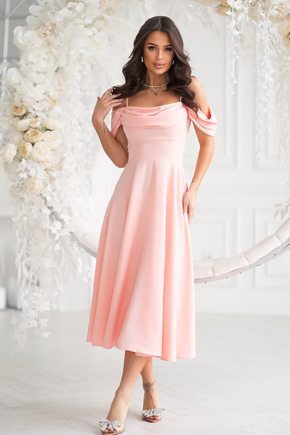 Robe de soirée mariage midi chic