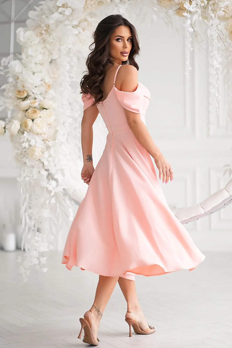 Robe de soirée mariage midi chic