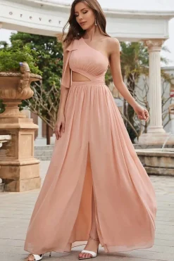 Robe de soirée mariage sexy rose poudré