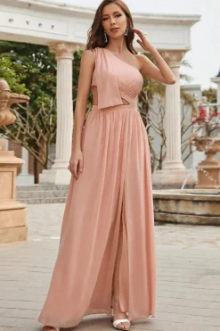 Robe de soirée mariage sexy rose poudré