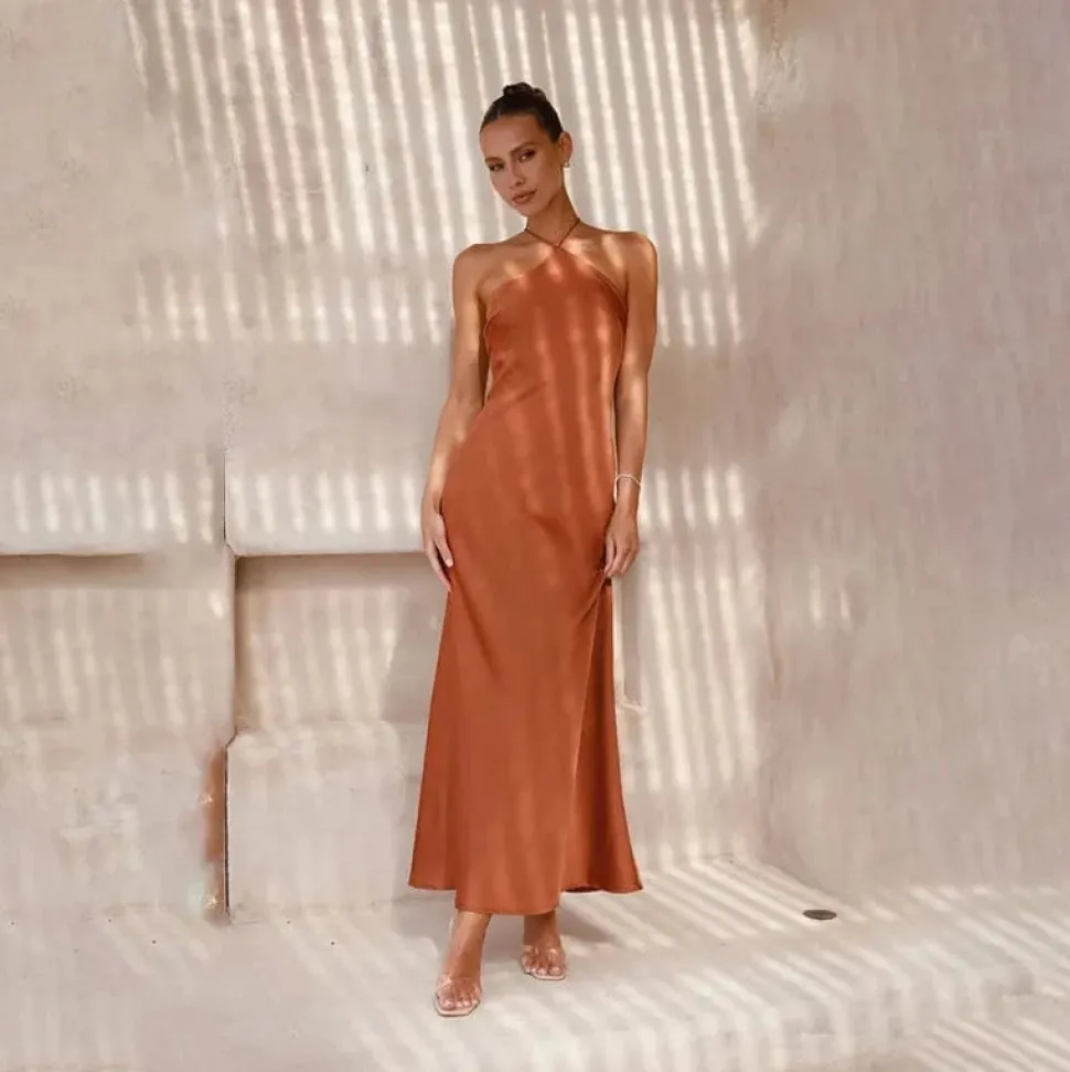 Robe de soirée mariage terracotta