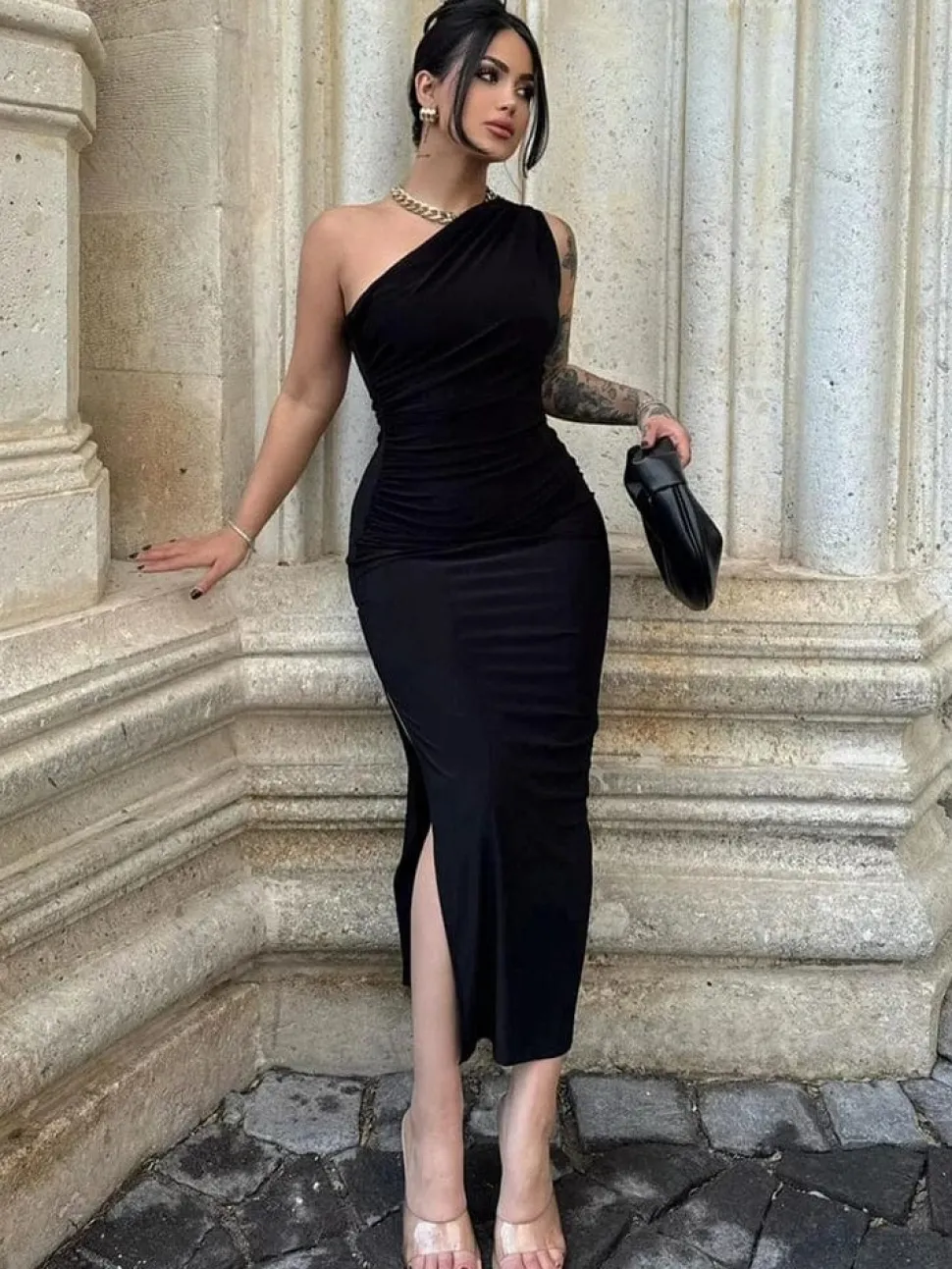 Robe de soirée midi chic & moulante