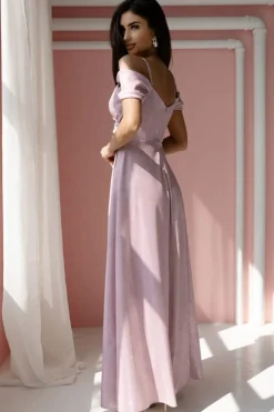 Robe de soirée paillette longue fendue