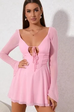 Robe de soirée rose sexy