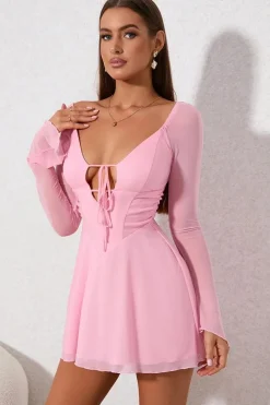 Robe de soirée rose sexy