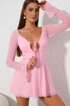 Robe de soirée rose sexy