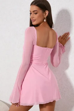 Robe de soirée rose sexy