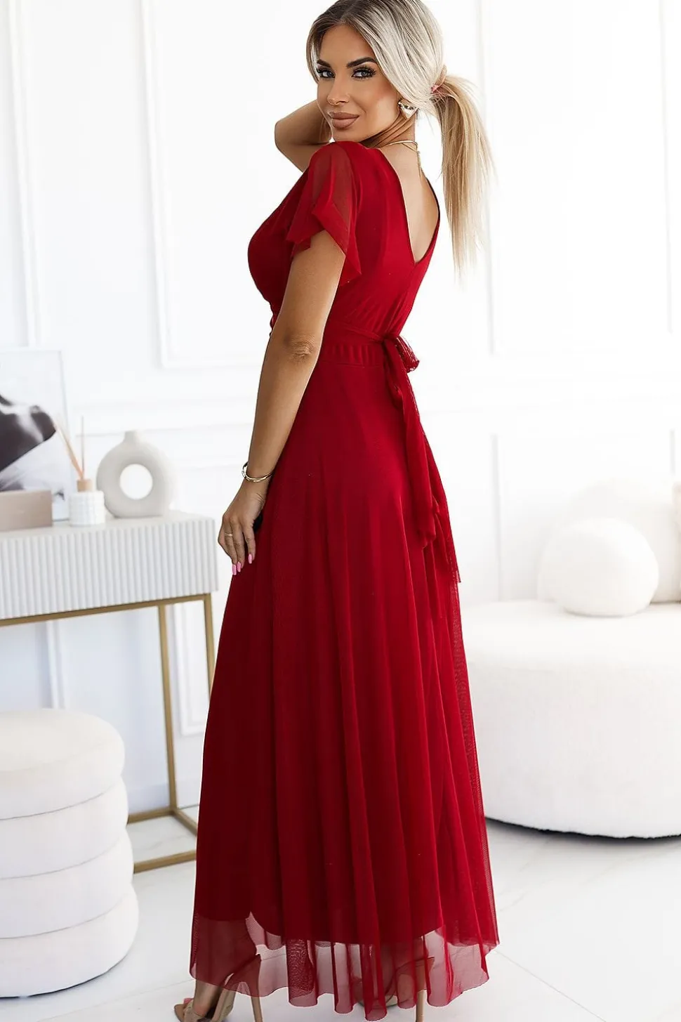 Robe de soirée rouge longue