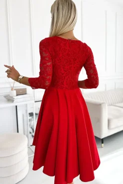 Robe de soirée rouge vif