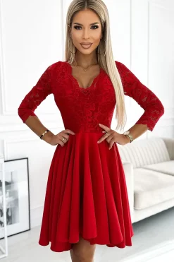 Robe de soirée rouge vif