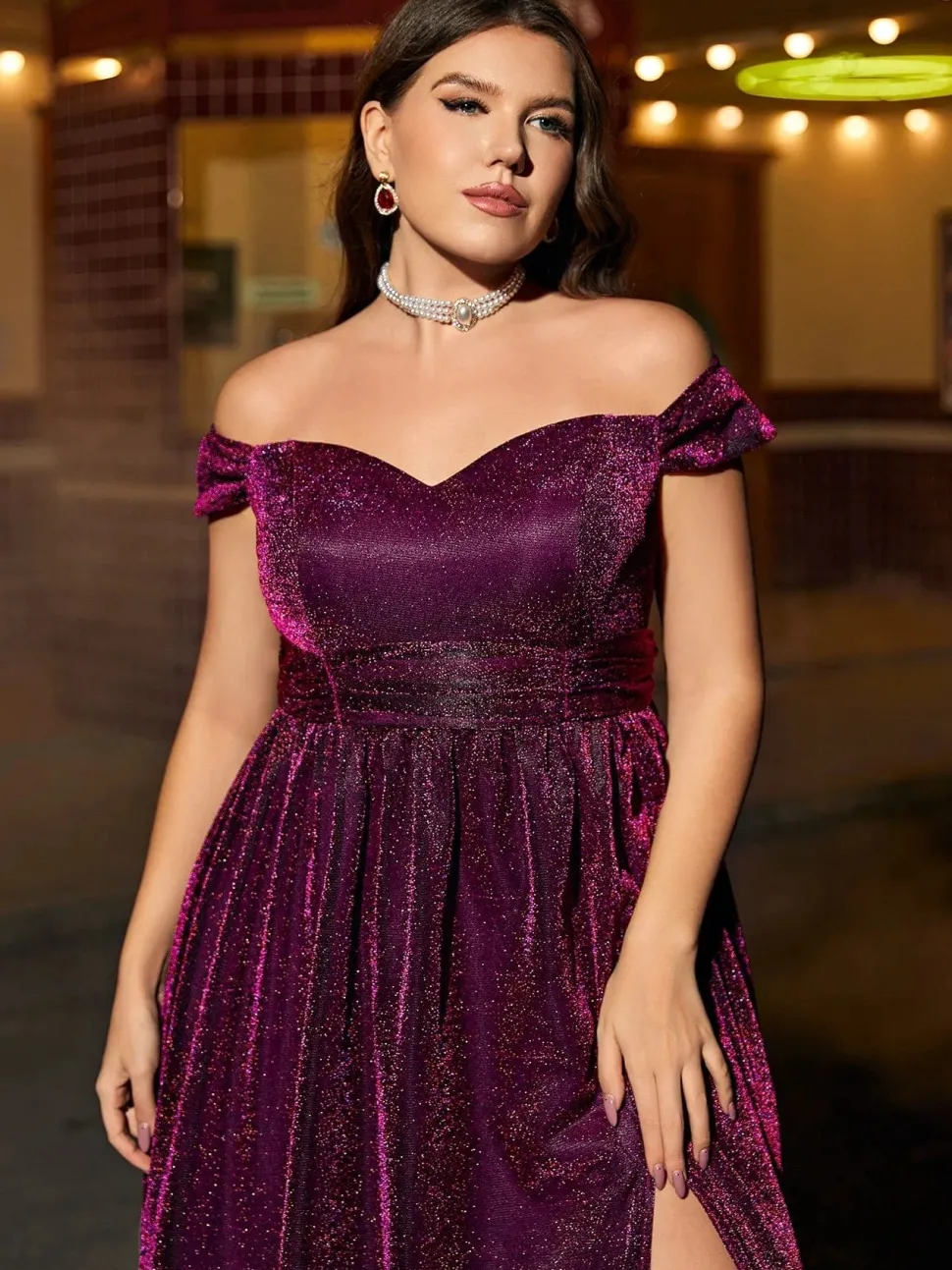Robe de soirée sequin grande taille