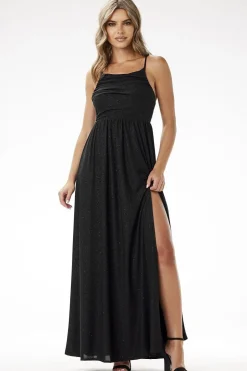 Robe de soirée sequin longue fendue