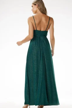 Robe de soirée sequin longue fendue