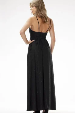 Robe de soirée sequin longue fendue