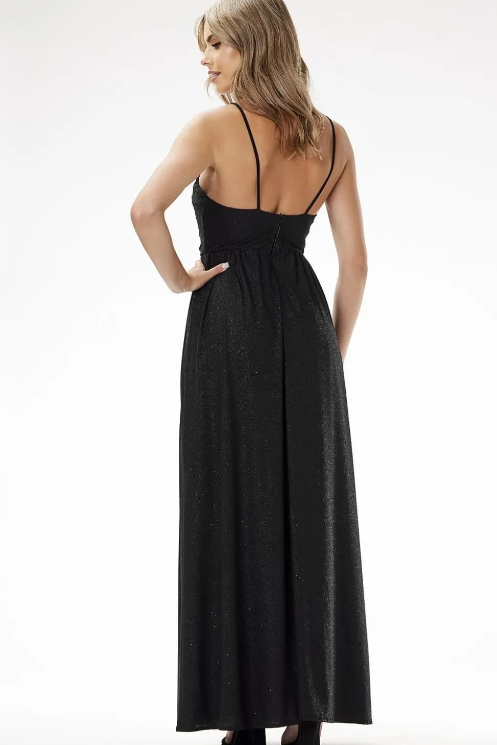 Robe de soirée sequin longue fendue
