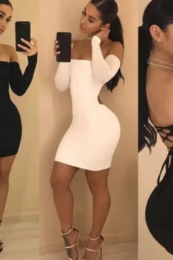 Robe de soirée sexy courte moulante