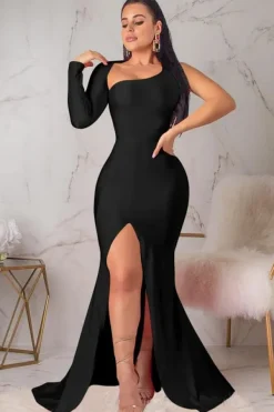 Robe de soirée sexy fendue moulante