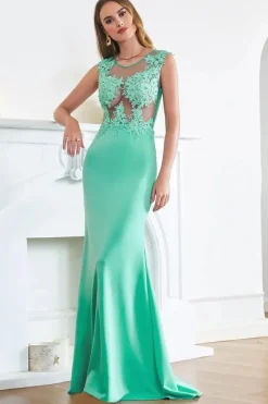 Robe de soirée sexy longue haut transparent