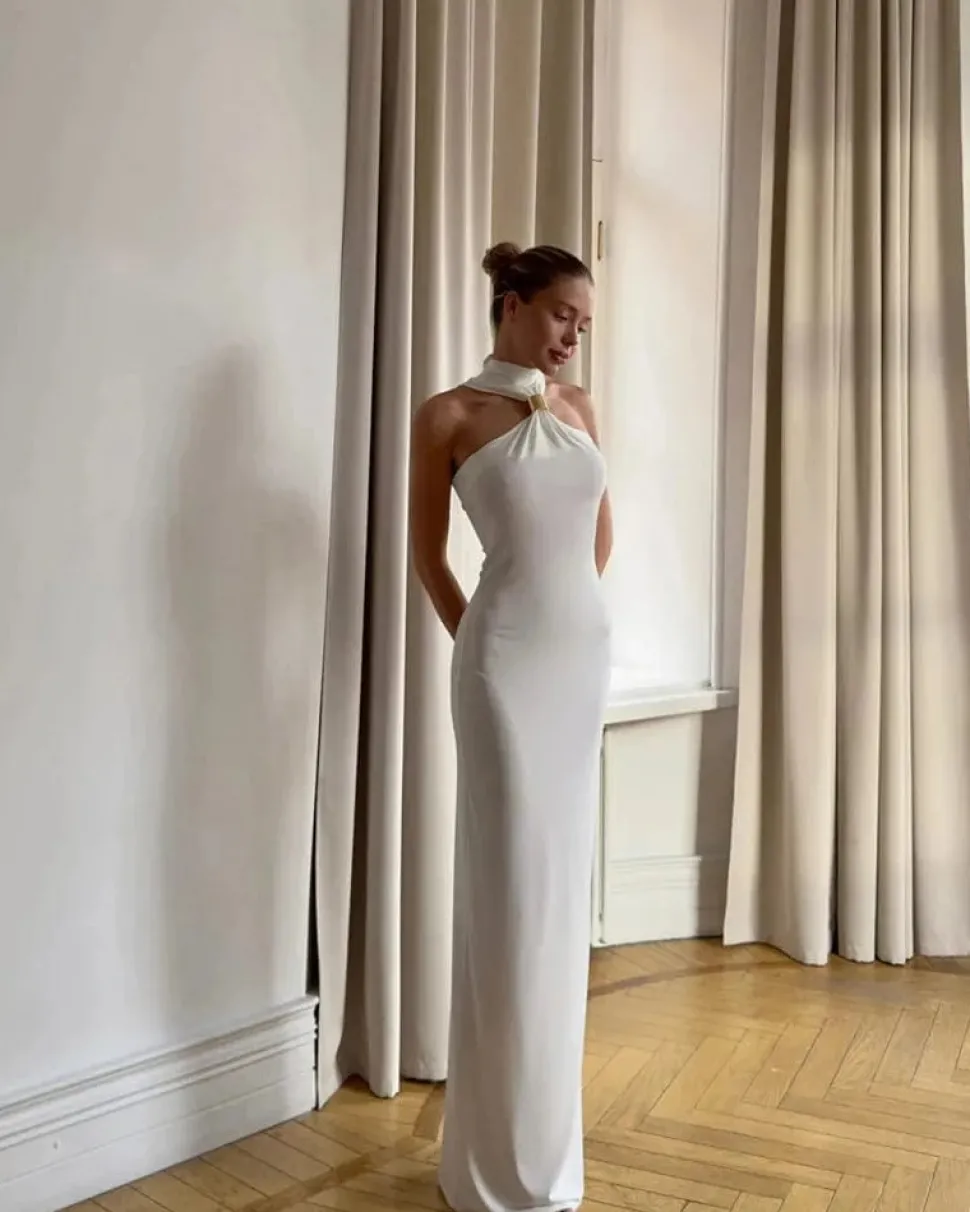 Robe de soirée sexy longue épaules dénudées