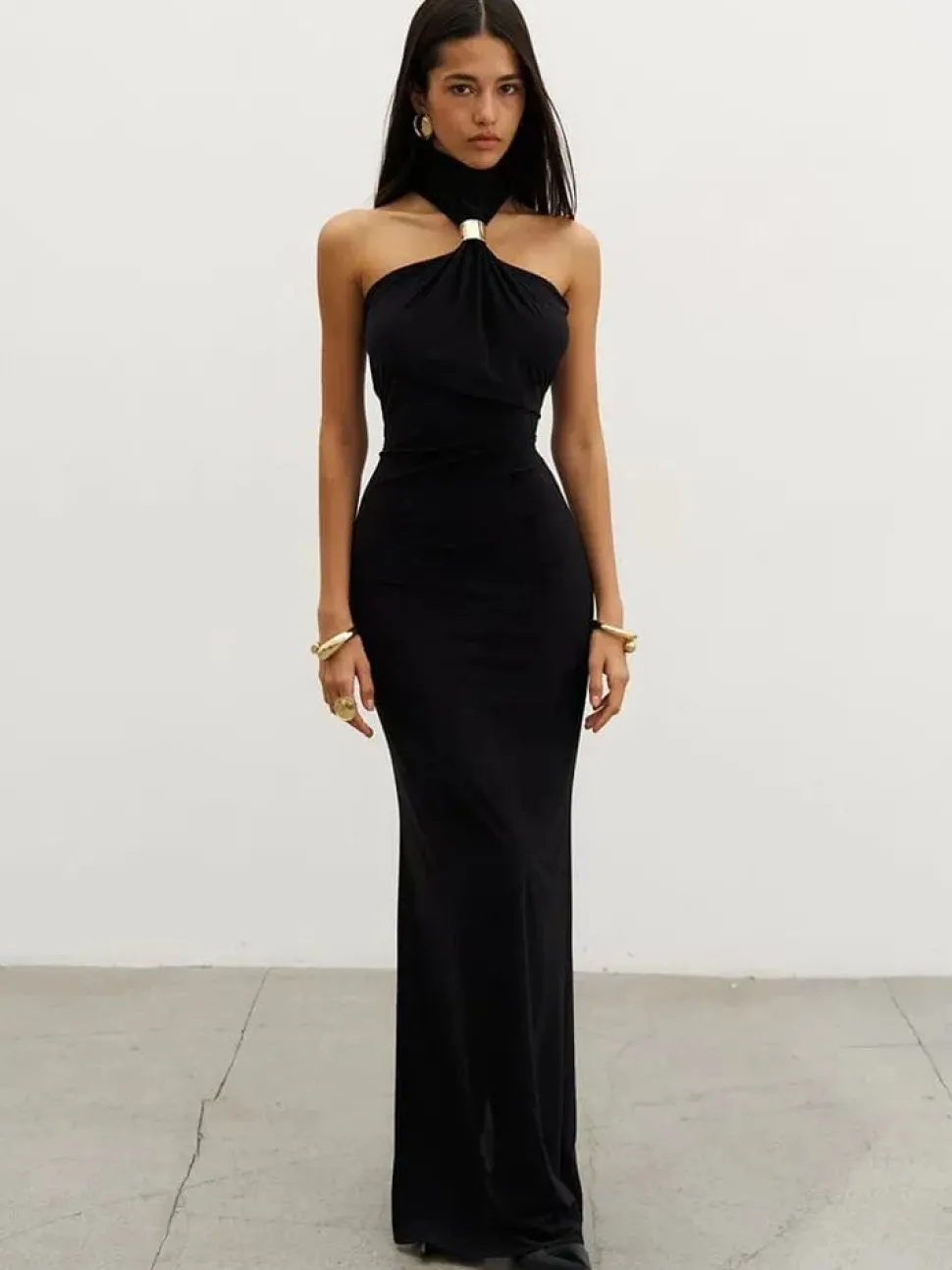 Robe de soirée sexy longue épaules dénudées