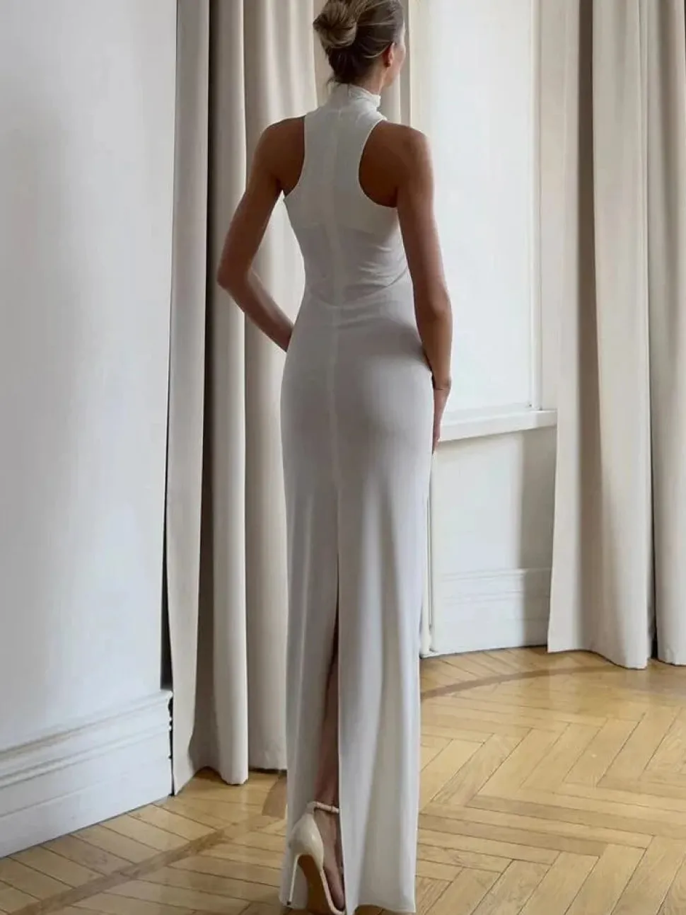Robe de soirée sexy longue épaules dénudées