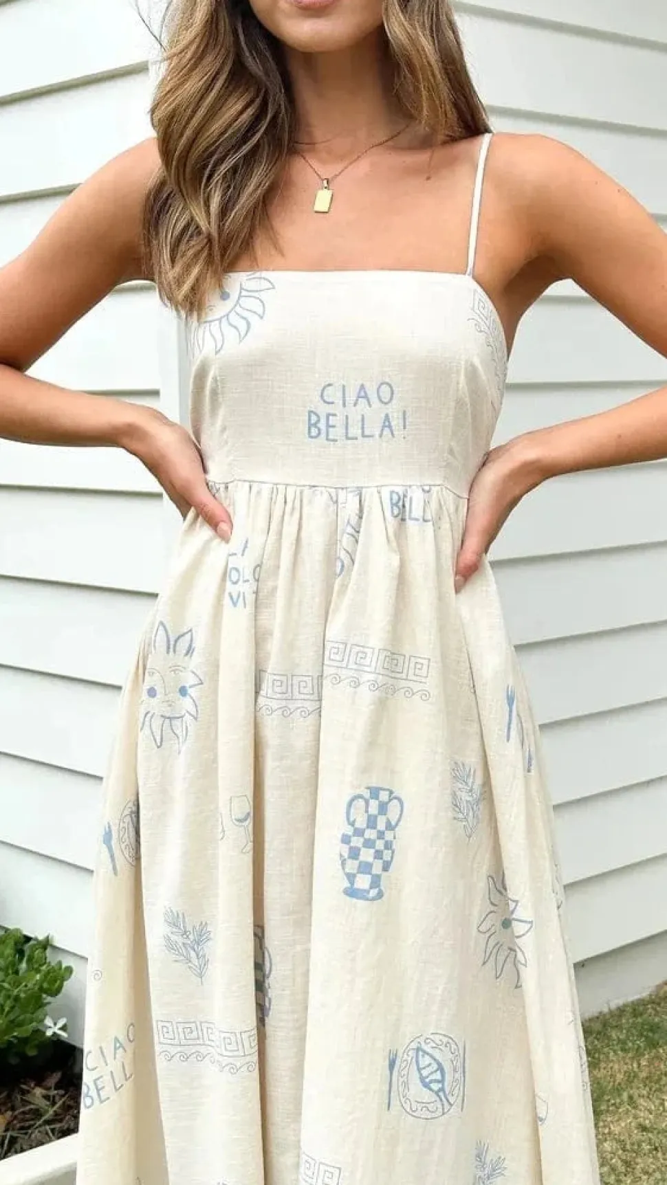 Robe d'été blanche casual bretelles