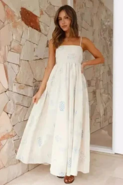 Robe d'été blanche casual bretelles