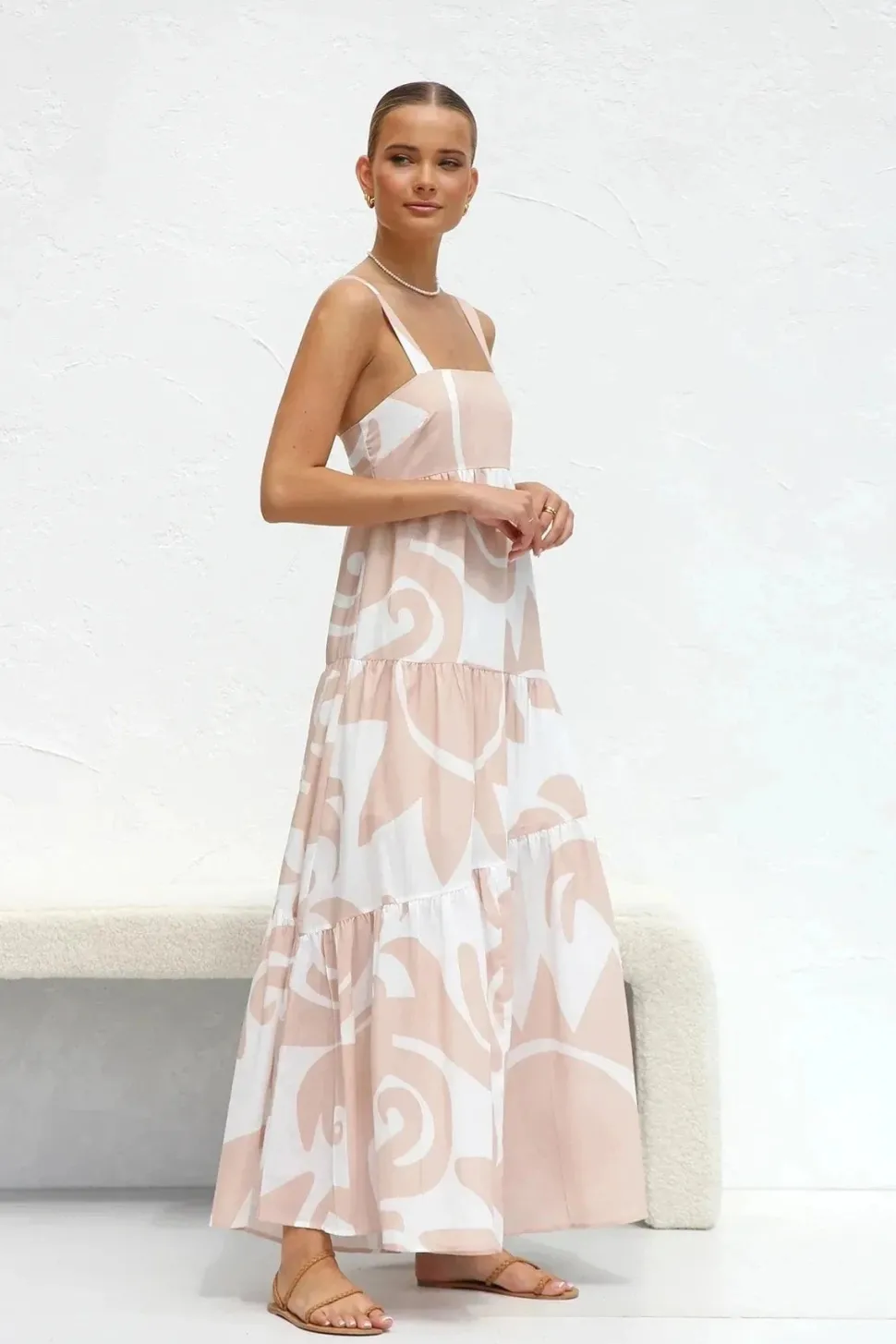 Robe d'été bohème longue à bretelles