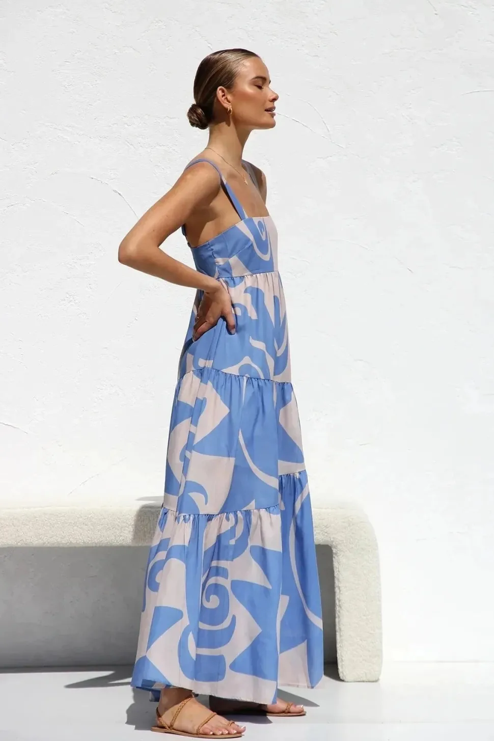 Robe d'été bohème longue à bretelles