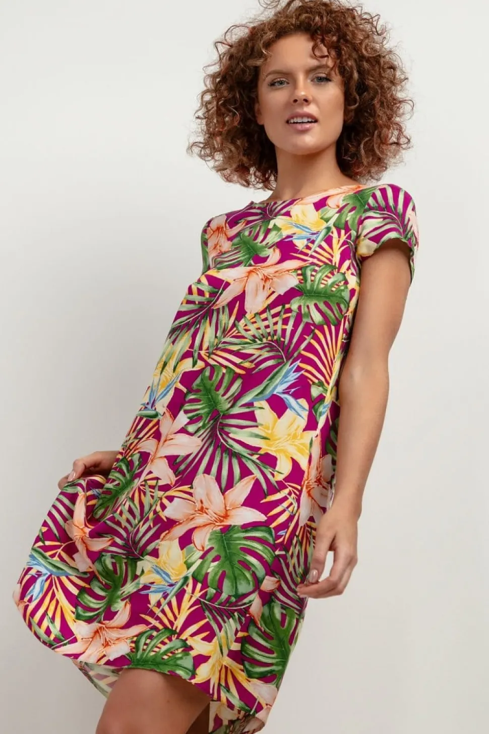 Robe d'été courte trapèze