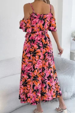 Robe d'été à imprimé floral midi