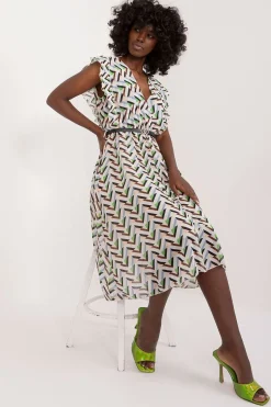 Robe d'été motif géométrique fluide