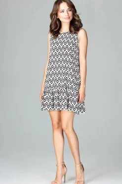 Robe d'été motif zigzag casual courte