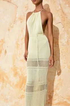 Robe d'été moulante dos nu sexy transparente