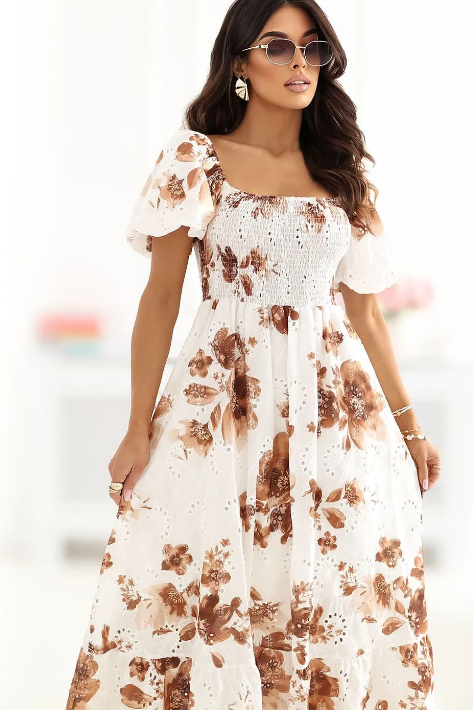 Robe fleurie bohème longue romantique