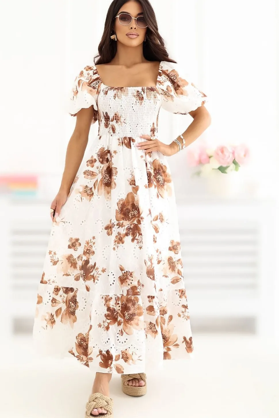 Robe fleurie bohème longue romantique