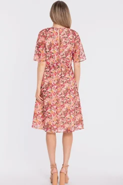 Robe fleurie d'été manches courtes
